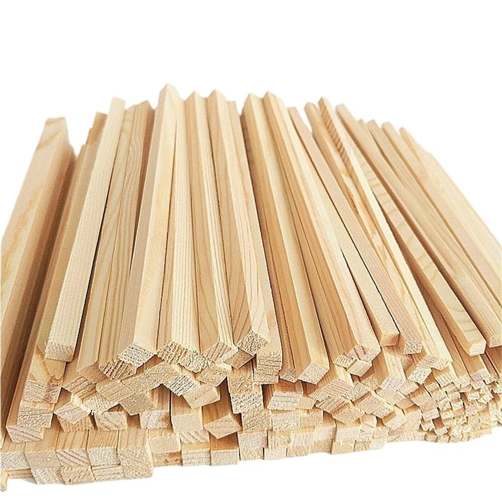 Tasselli quadrati in legno, 25 pezzi di strisce di legno di balsa, barre di legno grezzo 200x(1,5-7) mm for modelli di aeroplani e barche fai da te(200x7x7mm)