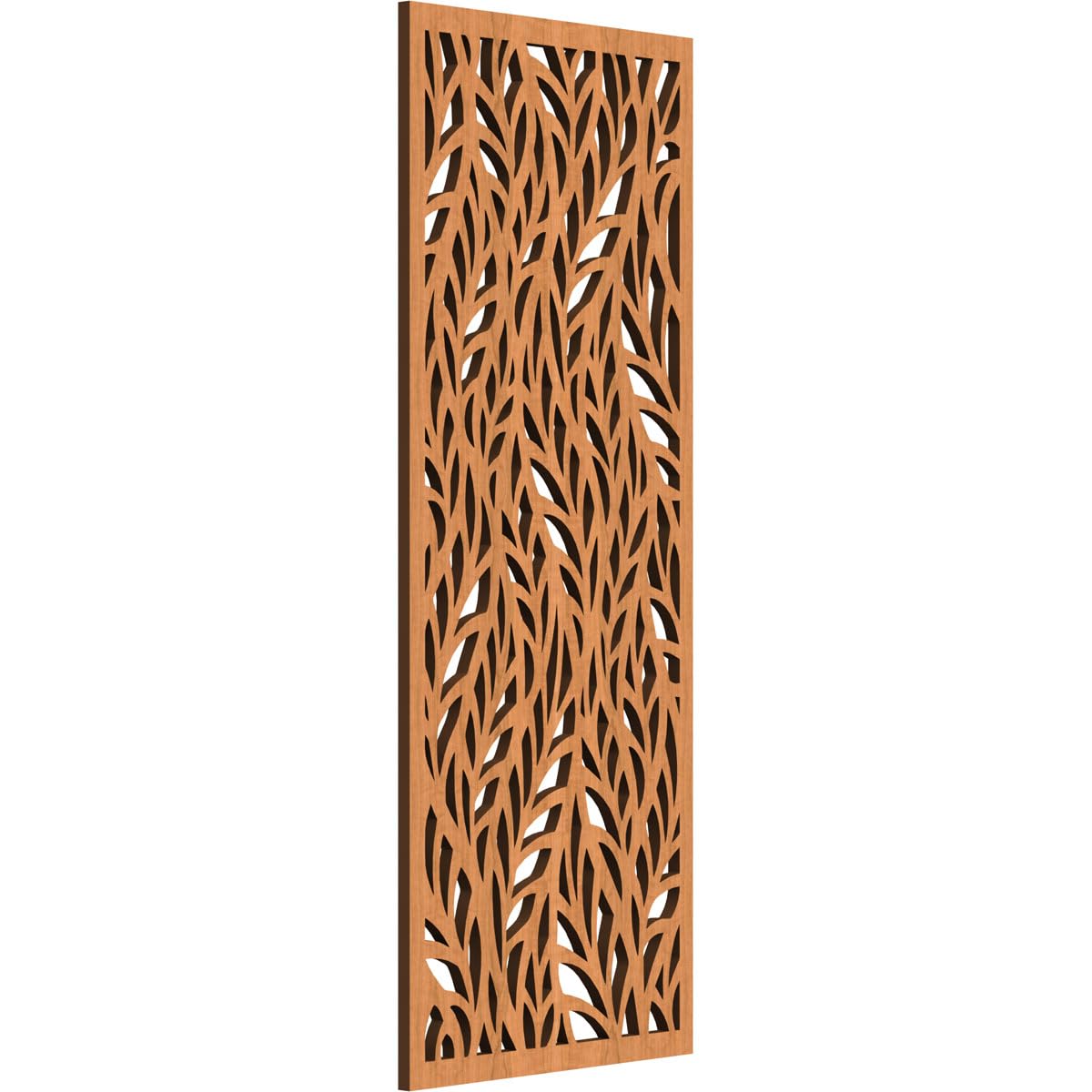 Ortonville Decorative Pierced Fretwork Wood Wall Panels, 9 3/8"W x 24 3/8"H x 3/8"T, Cherry