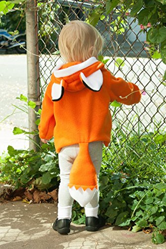 Dcuterq Baby Boys Girls Cute Fox Hooded Pullover Sweatshirt Cartoon Hoodie Coat Outwear Jacket Orange 2-3T #TOP2