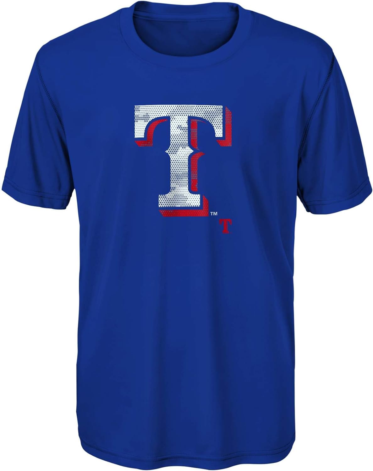 MLB Kids Youth 8-20 Official Primary Logo Team Color Tech Print Performance T-Shirt
