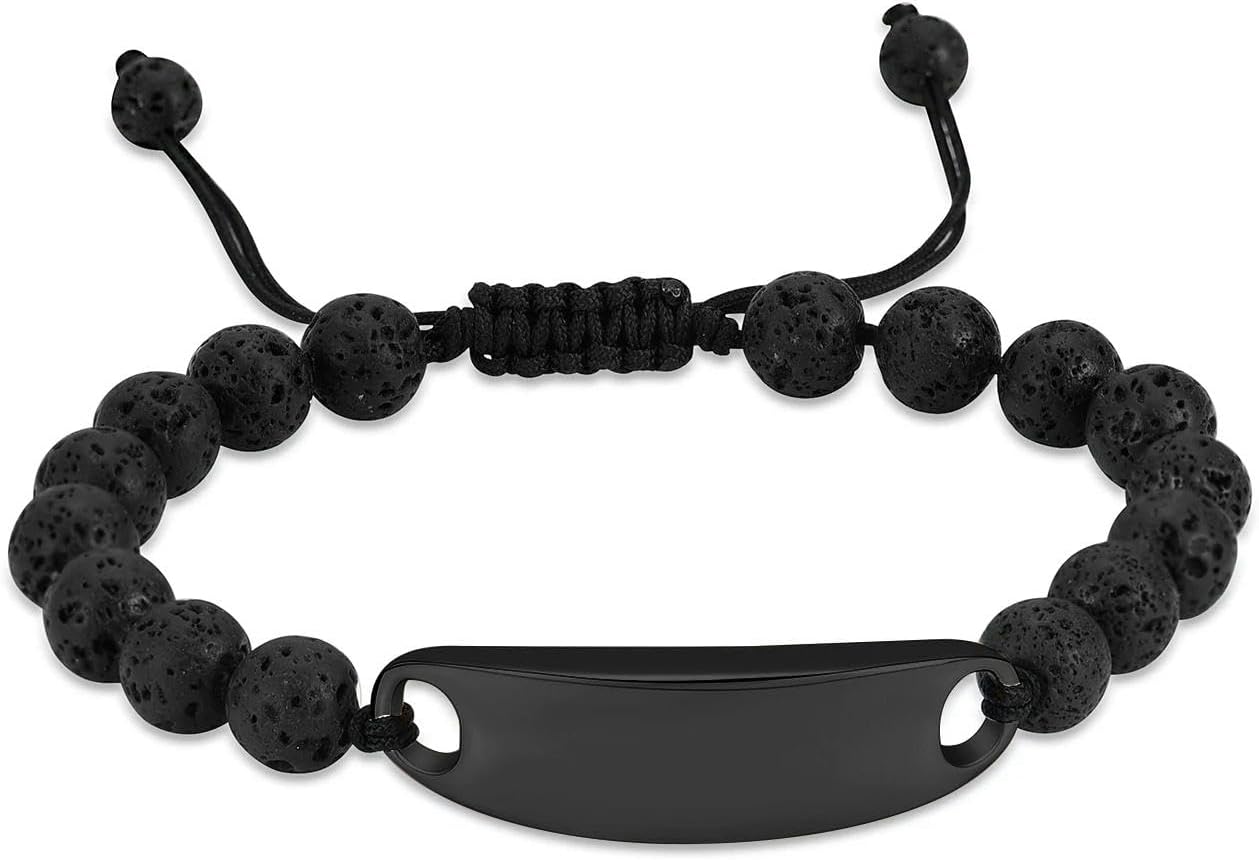 BIAIHQIE Cremation Urn Bracelet for Ashes Memorial Urn Cuff Lava Adjustable Bangle Human Pet Ash Holder Keepsake Jewelry-Golden