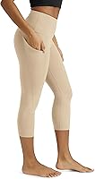 Vista 92 de ODODOS - Leggings capri de cintura alta para mujer con bolsillos, control de abdomen, no se transparentan, para entrenamiento atlético, running
