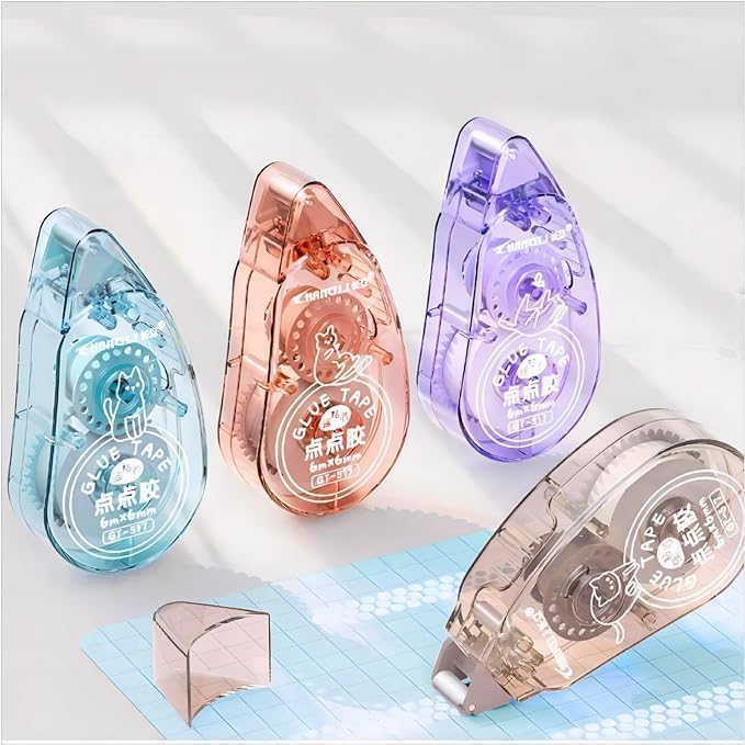 ARTISTERY 3 Pack Permanent Adhesive Runner Roller Tapes, Glue Runner Permanent, Adhesive Dot Roller Applicators for Scrapbooking DIY Craft Projects Supplies, 6mm x 6mm