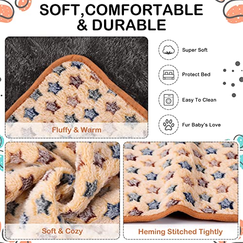 Image of Reginary 4 Pcs Waterproof Guinea Pig Blankets Washable Small Animal Fleece Bedding Guinea Pig Cage Liners Reusable Training Pads Pet Pee Pad Sleep Mat for Hamster(Star Pattern,24 x 16 Inch)
