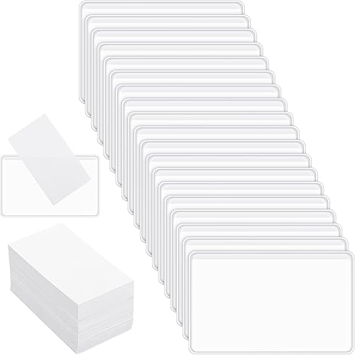 Paquete de 100 bolsillos autoadhesivos para tarjetas, bolsillos adhesivos transparentes abiertos, bolsillos adhesivos para etiquetas con 100