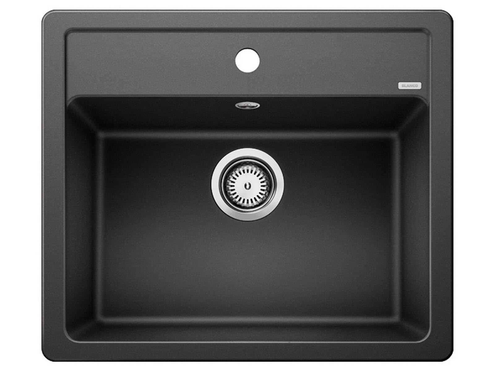 BLANCO LEGRA 6 – Fregadero Rectangular de Granito para Armarios Bajos de 60 cm de Ancho – De SILGRANIT – Sin Escurridor – Gris – 523332