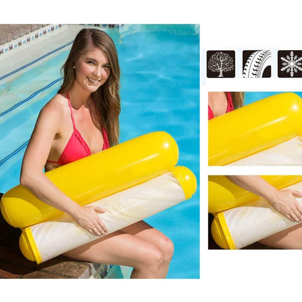 Amaca Gonfiabile per Piscina, Amaca Galleggiante Versatile Lounge Materassino Letto Sdraio da Spiaggia Amaca di Acqua Pool Float per Adulti e Bambini
