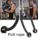 Esha® Gym Accessories for Men Triceps Exercise Equipment Rope Bar Workout Handles | Biceps Bench Press | Black Color Rope of 28 MM Diameter Making A Perfect Grip gallery image