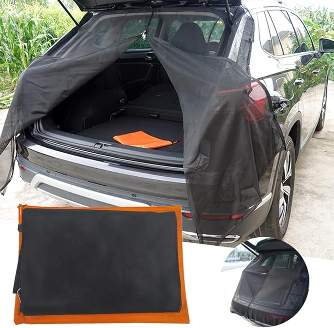 DAJASD Auto Heckklappe Moskitonetz 175x150cm - Insektenschutz Für Camping & Outdoor