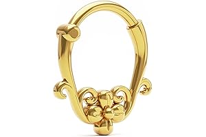 18k Yellow Gold Septum Ring: A Radiance for Your Piercings