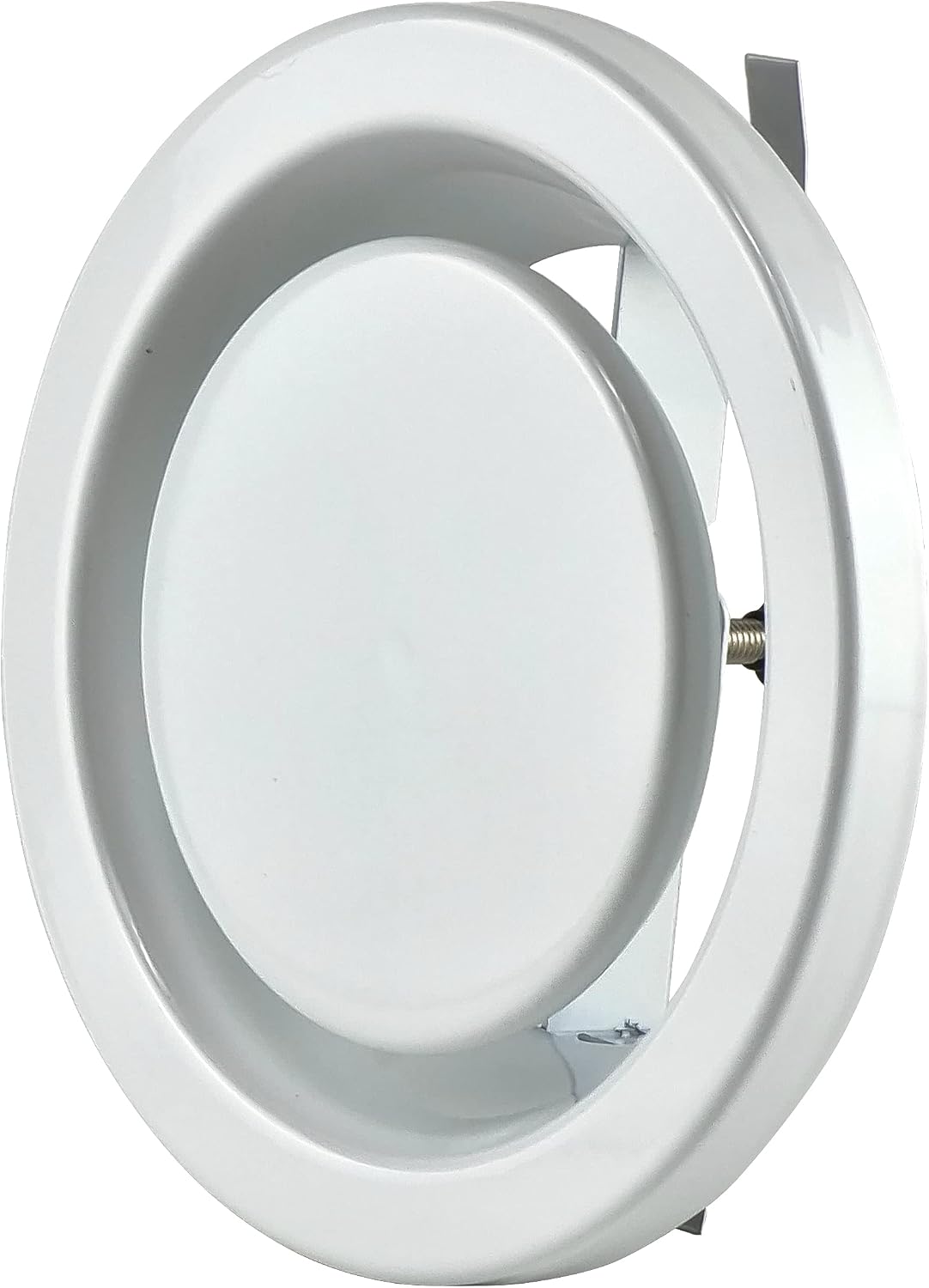 Steinberg14 Air Exhaust Valve - Round Adjustable Air Vent Cover - Bathroom Diffuser - Wall/Ceiling Vent Grille, White, 125mm / 5