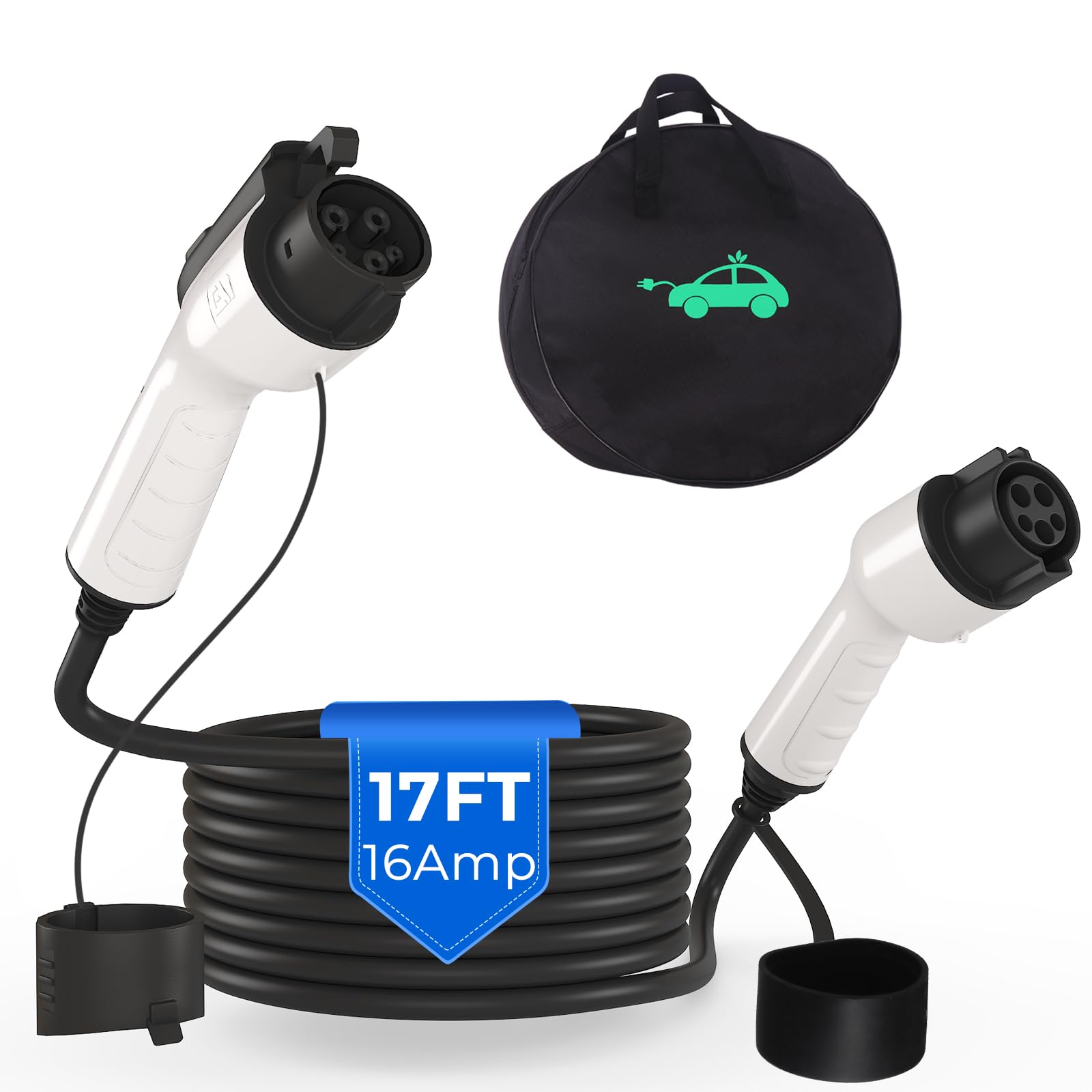 Amazon.com: 16Amp J1772 EV Charger Extension Cable, 17ft SAE J1772