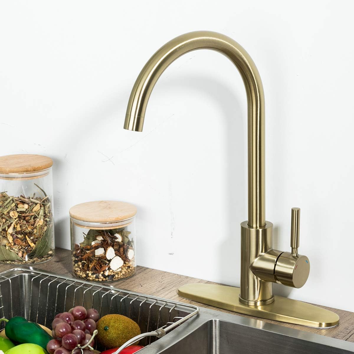 GAPPO 10 Kitchen Sink Faucet Hole Cover Deck Plate Stainless Steel