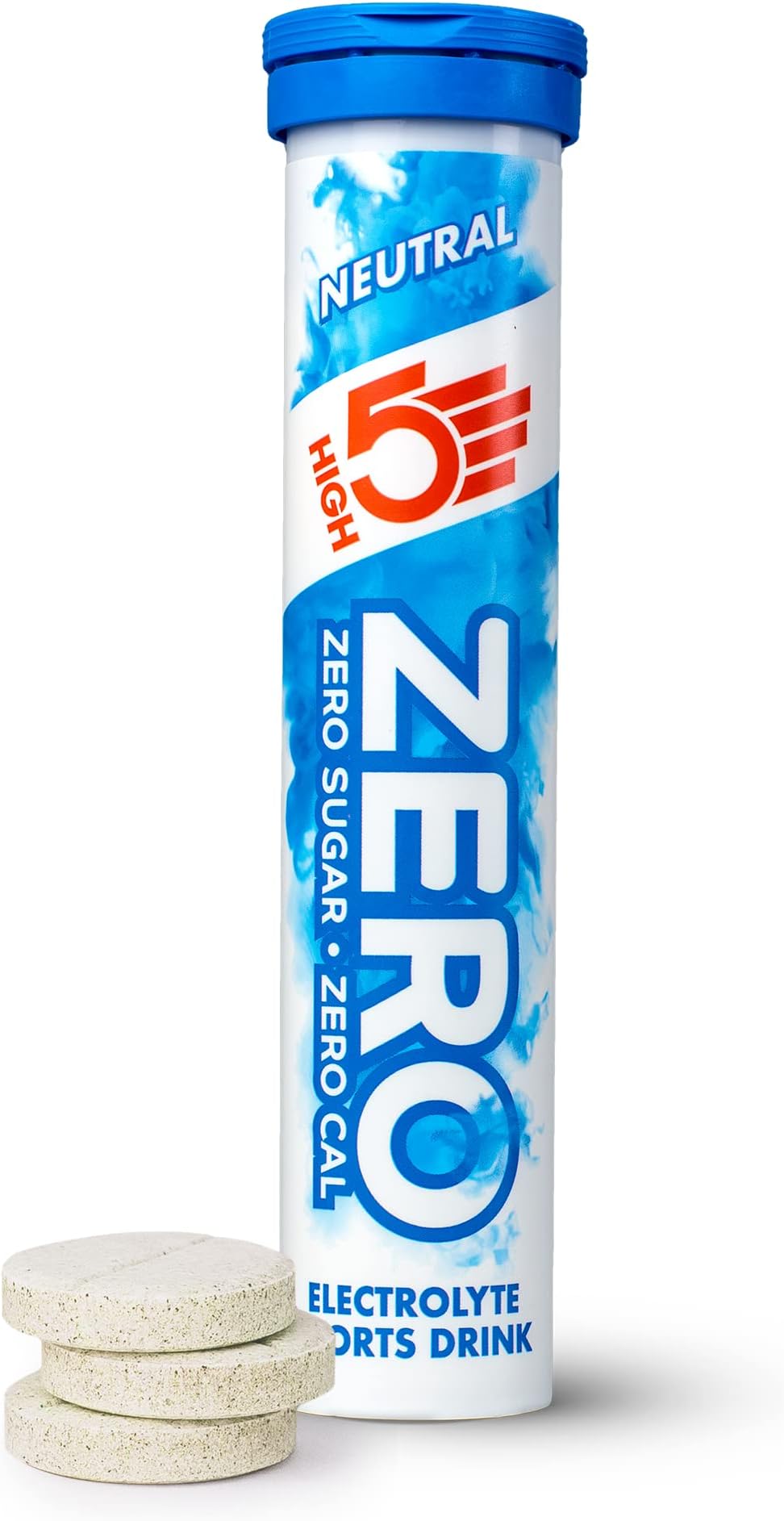 HIGH5 ZERO Electrolyte Tablet - Hydration Tablets Enhanced with Vitamin C - 0 Calories & Sugar Free - Boost Hydration, Performance & Wellness - Neutral, 20 Tablets (20x, Pack of 1)