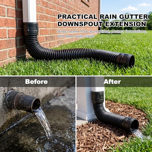 Rallonge gouttière flexible de 47 à 150 cm pour protéger votre jardin