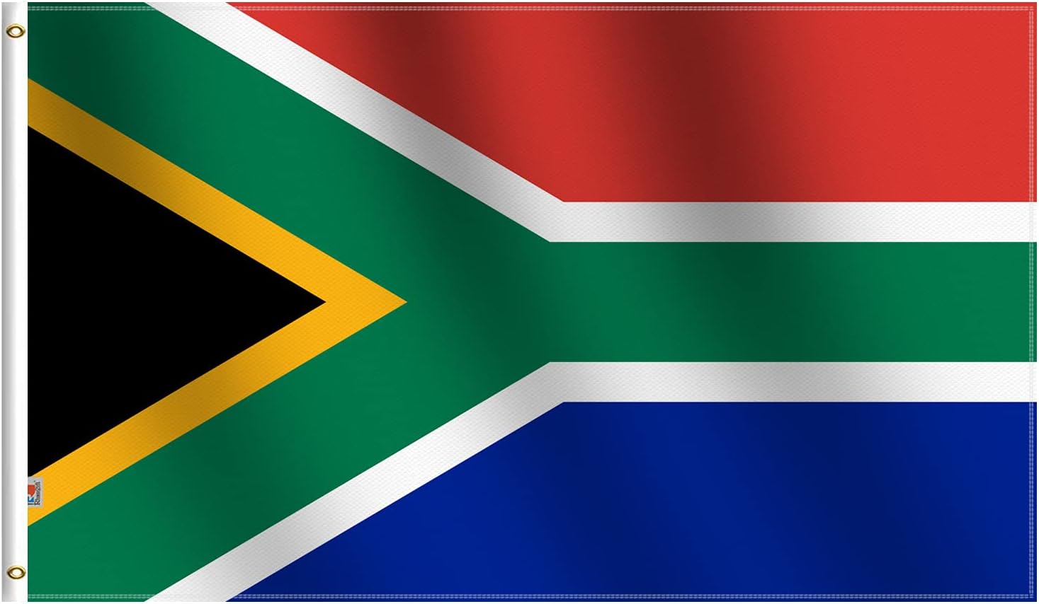 Republic of South Africa Country Flag 3x5 Ft, Moderate-Outdoor Both Sides 100D Polyester,Canvas Header and Double Stitched - Brass Grommets for Easy Display,3' x 5' South African National Flags
