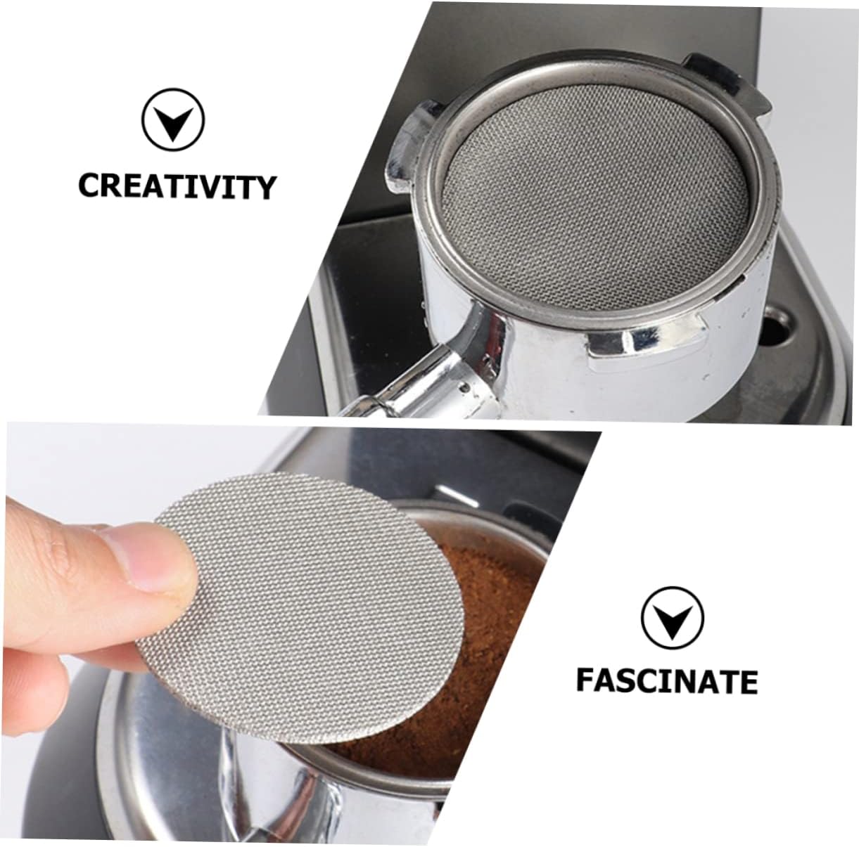 Housoutil 4pcs Espresso Machine Accessories Filter Mesh Plate Easy Clean Filter Maker