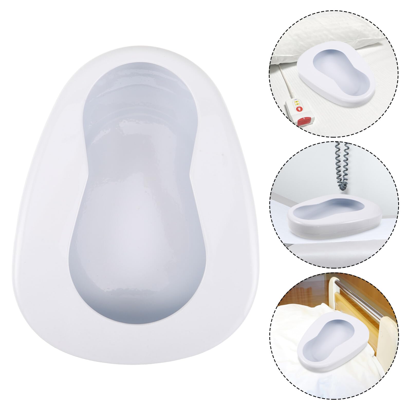Padella per Letto in Ferro Portatile, Design Ergonomico per Pazienti Anziani Allettati, Adatta per Assistenza Domiciliare degli Anziani