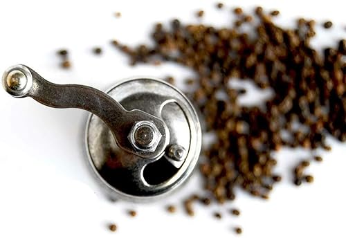 Miniatura 3 de Molinillo de café con sal de pimienta, 2 en uno, molino de café turco, con cuchara de pala de especias, salero y fundición de aleación de zinc mejor