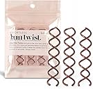 Kitsch Spiral Bobby Pins for Girls and Women - Hair Bun Maker | Rounded Tips, Chip-Resistant Bun Twist Spiral Hair Pins | Secure Hold All-Day | Ideal Gifts for Women - 3Pcs, Brown