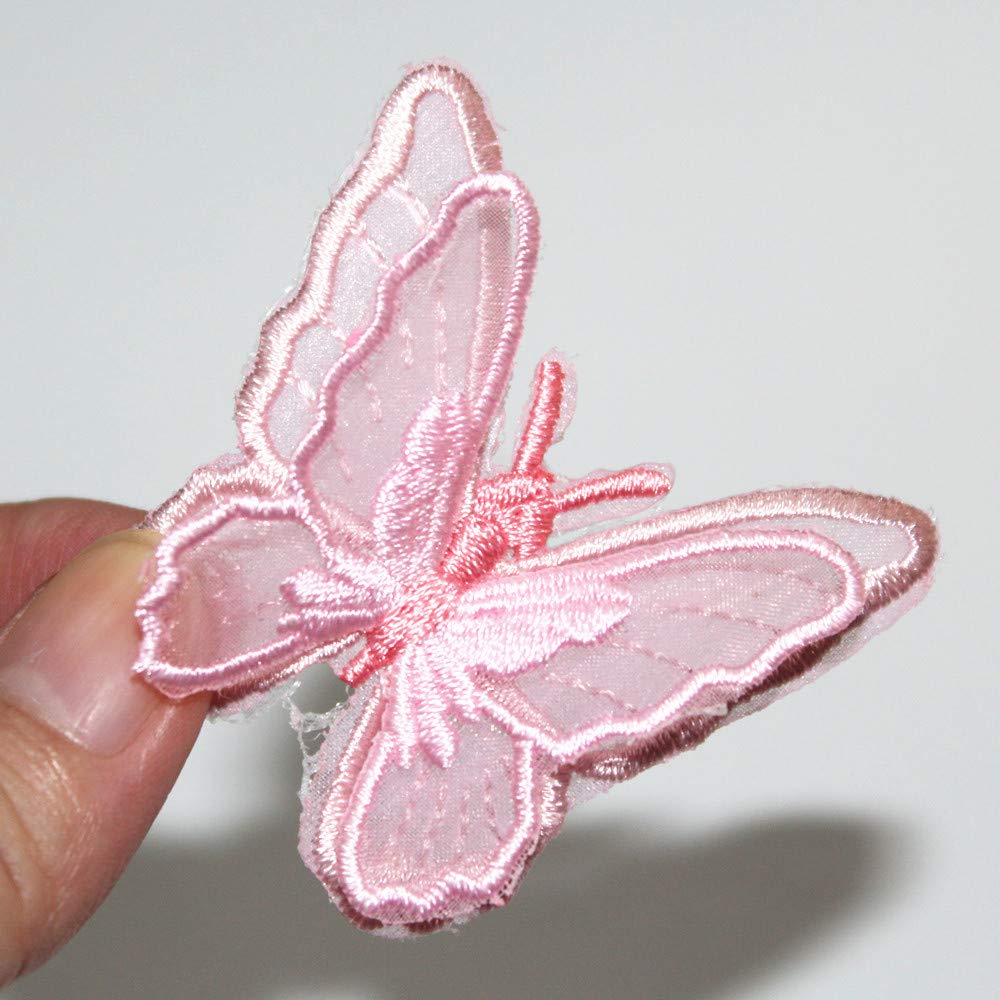 Lot De 8 Patches Brodés Papillon 3D En Dentelle - Décorations Pour Vêtements, Mariage, Cheveux Et DIY