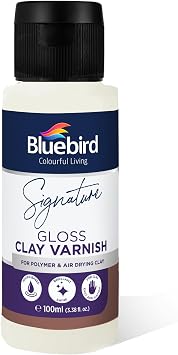 Bluebird Signature 100ML Air Dry Clay Glaze - Air Dry and Polymer Clay Varnish, Prevents Cracking and Scratches 3.4 Fl Oz