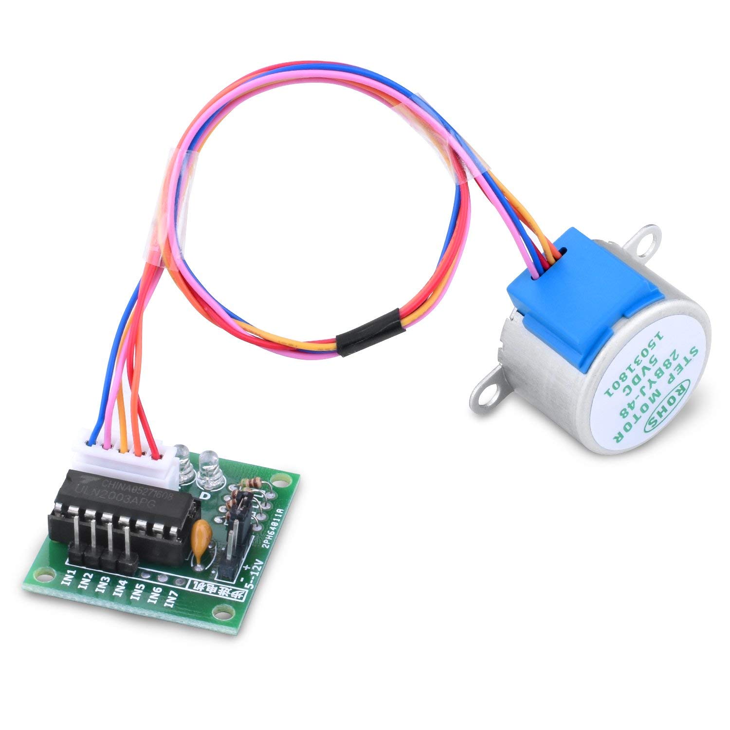 5 Sätze 28BYJ-48 ULN2003 5V Schrittmotor + ULN2003 Treiberplatine für Arduino