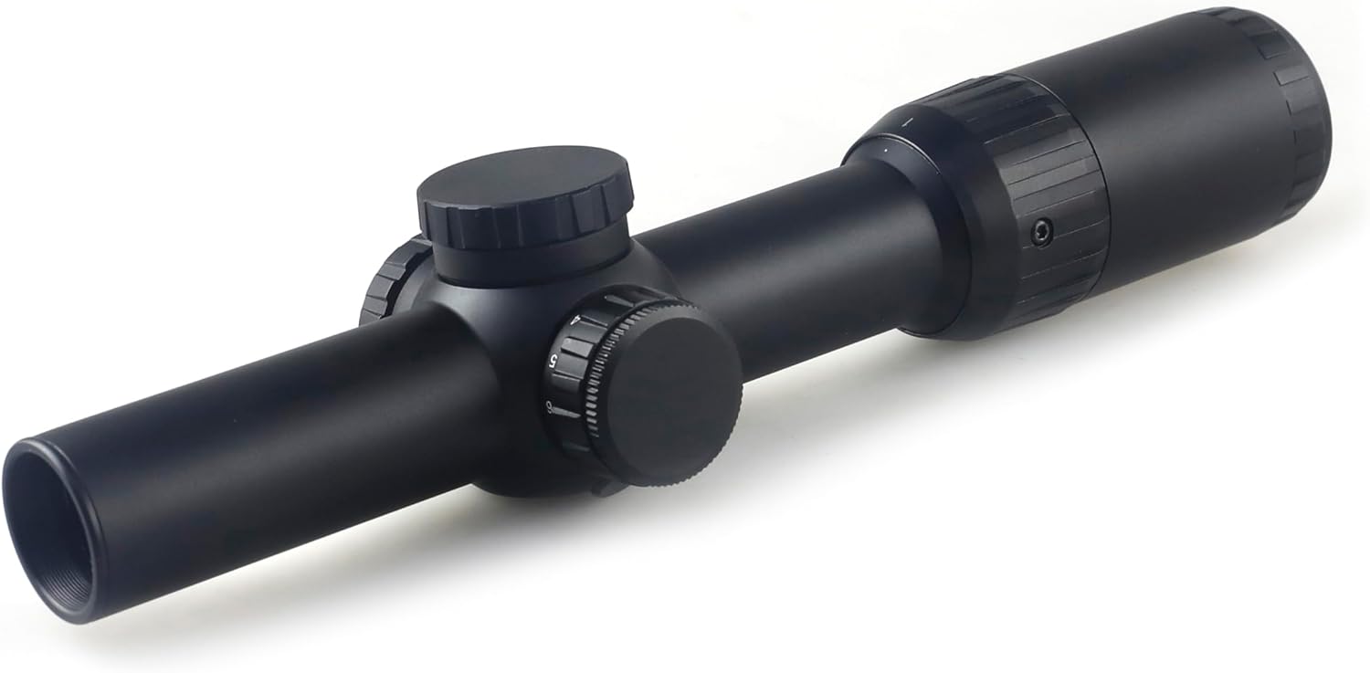 Second Focal Plane 1-8x24IR SFP LPVO Scope，Optic HD Red Illuminated Reticle Sight with Adjustable Focus Ring & 11 Levels Brightness Setting，Green Multi-Coated Lens，IPX67 Rating/Shockproof/Fogproof