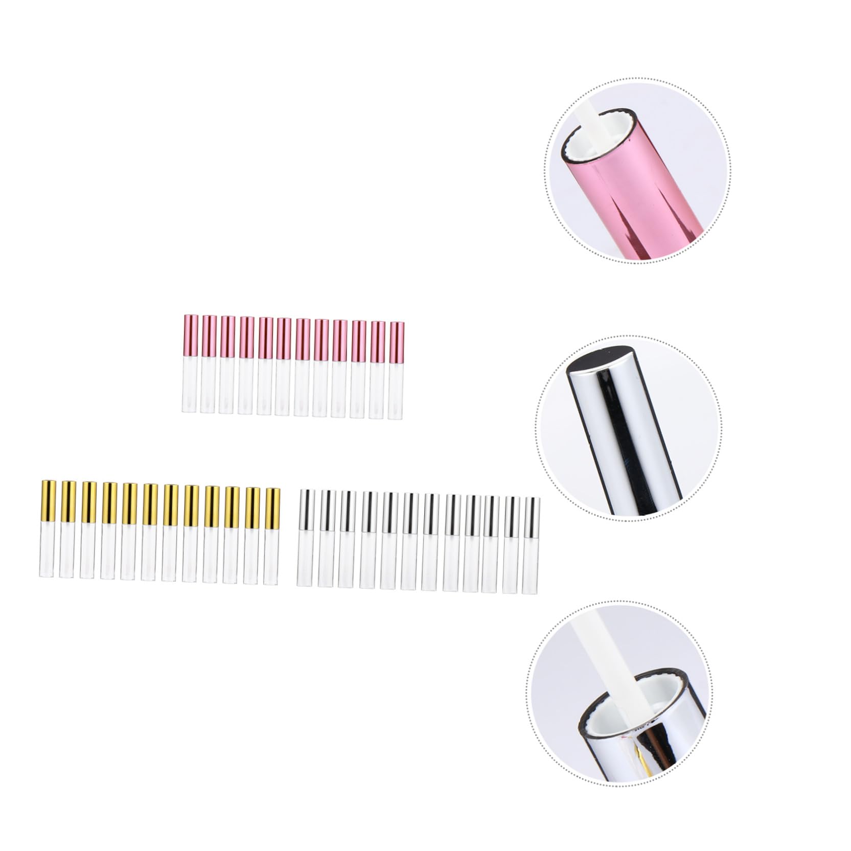 PACKOVE 36 Stück 10ml Lipgloss Tuben aus Kunststoff Leer und Nachfüllbar Tragbar für Lip Oil und Lipgloss für Make Up Projekte