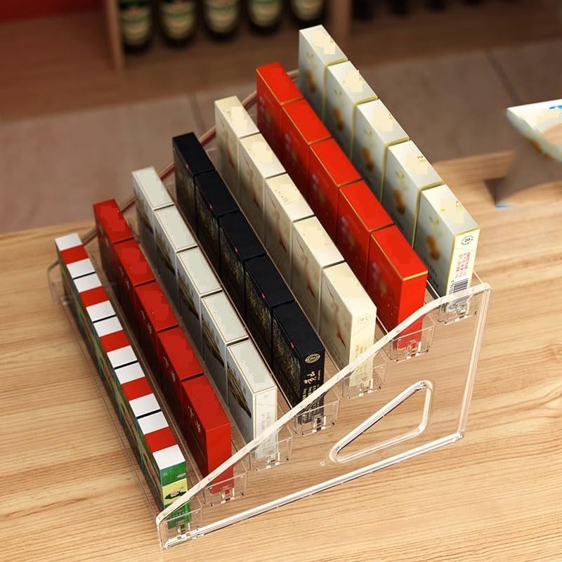 Store Display Rack Wall Mounted Storage Rack Supermarket Convenience Store Automatic Cigarette Rack Space Saving Assembled Display Cabinet,Cigarette Display Rack - Transparent Organizer Hold image 4