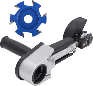 Angle Grinder Tool, Adjustable Hand Angle Grinder Converter Set with 6 Tooth Chisel, Metal Carving Machine Adapter Tools for Steel, Inox, PVC, Aluminum Slotting Sculpturing