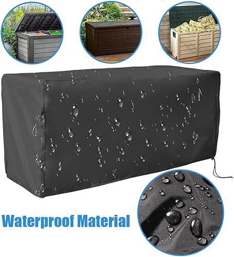 Miniatura 3 de Cubierta para caja de cubierta impermeable resistente al agua, cubierta otomana para patio, protección para todo tipo de clima, cubierta rectangular