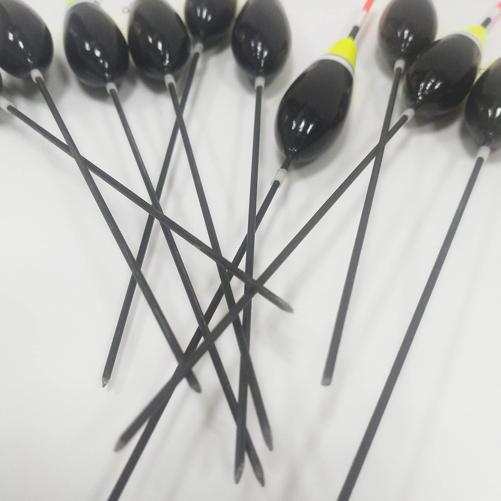 Genérico Juego de Boyas flotantes de Corcho, Juego de flotadores de Pesca de Madera de Balsa iluminados, 3g + 3g + 3g, Cola Larga de 17,5 cm/18,5 cm, 30 Uds.