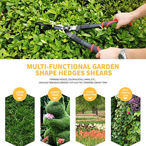 Gartol Garden Hedge Shears & Clippers, Manual Hedge Trimmer With Comfort Grip Lightweight Handles, High Carbon Steel Bushes Cutter, Ideal For Trimming And Shaping Borders, Decorative Shrubs (23 Inch) #TOP5