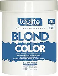 Pó Descolorante Azul 10 tons Ultra Rápido Toplife Blond Color 500gr