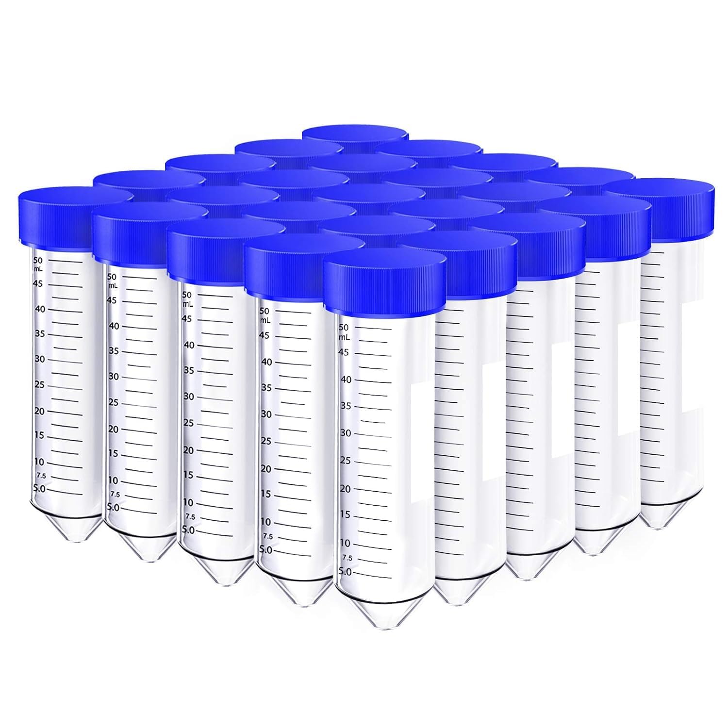Centrifuge Tubes | Sterile Conical Polypropylene Tubes with Leak Proof Screw Caps | Graduated Lab Sample Containers DNase RNase DNA Free (50mL-25Pcs)-image-38