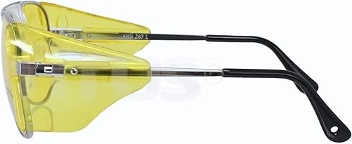 Miniatura 5 de TITUS G77 - Gafas de seguridad con montura de metal premium Aviator Z87+, Z87.1, protección lateral, para disparos de motocicleta, DOT ANSI CE