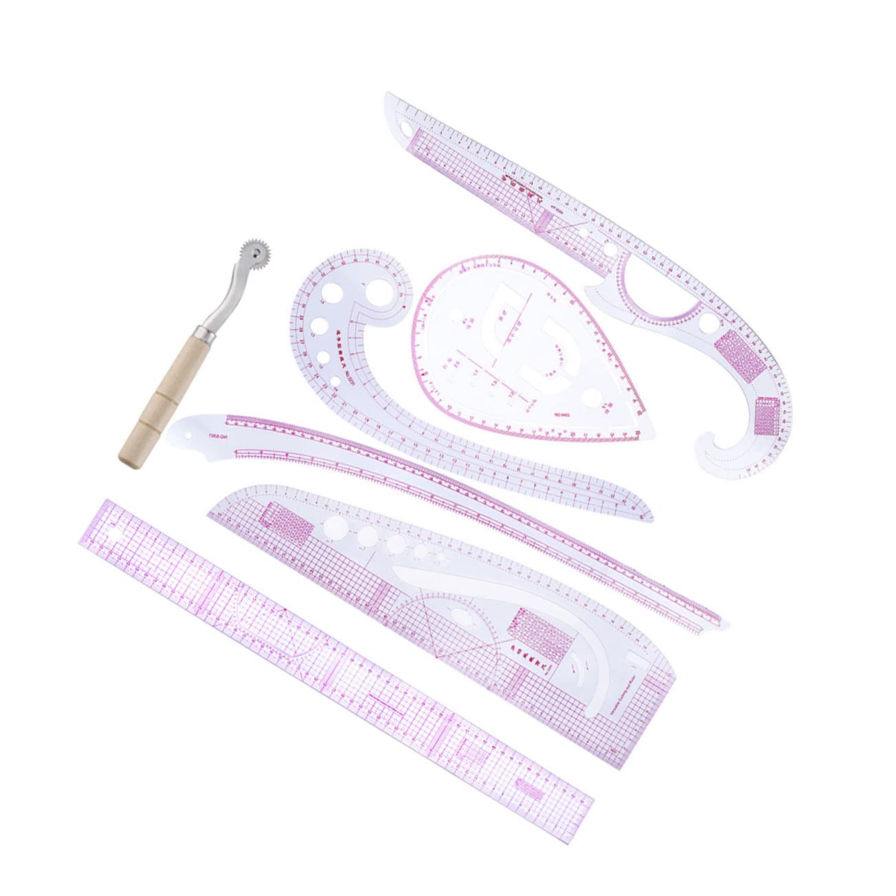 Sewing Measuring Rulers 7pc Tailor Ruler Set Dressmaker Tools Pattern Making Flexibility Clothing Yardstick