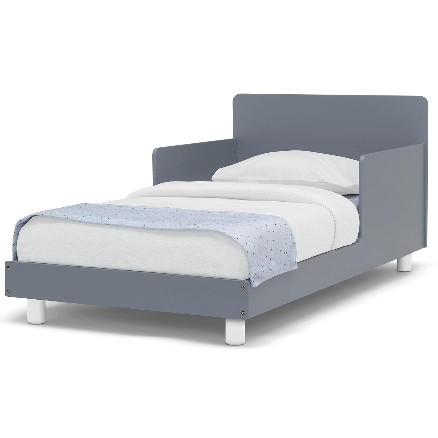 Delta Children GapKids Toddler Bed, Grey/Natural + babyGap TrueSleep Crib and Toddler Mattress (Bundle)