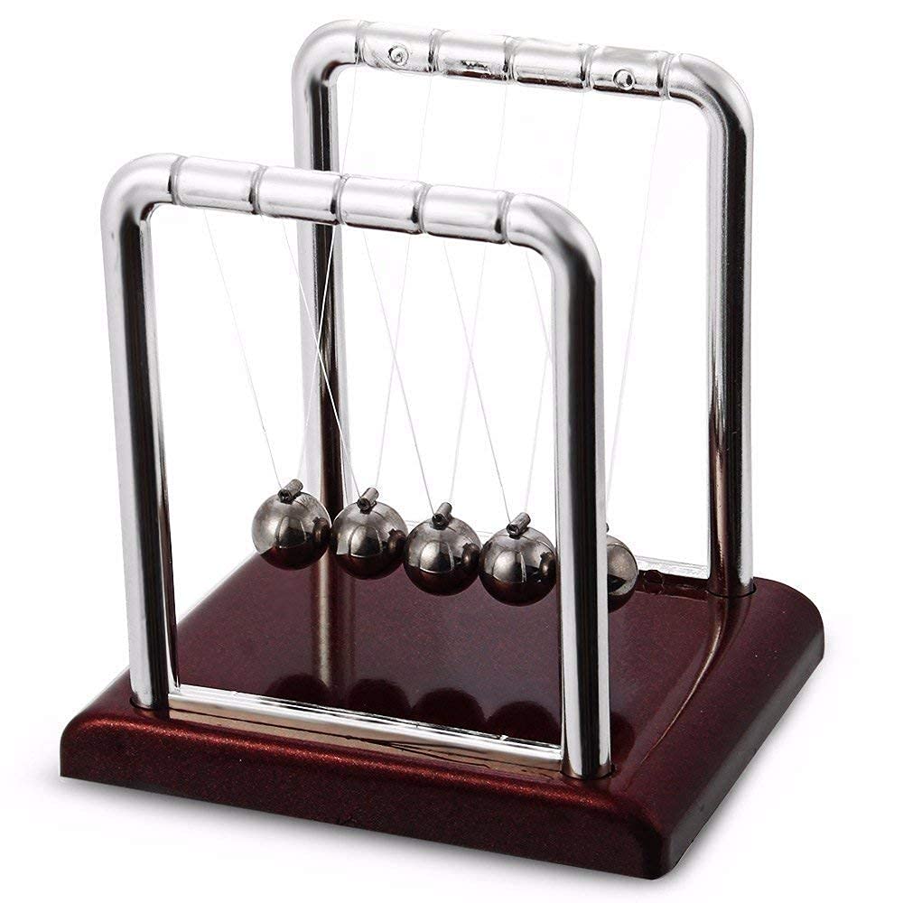 Newtons Cradle (Collision Balls/Pendulum Balls), with Steel Balls, Perfect for Study & Gifts, with Polished Wooden Base (B07DSZ191B) Amazon Price History, Amazon Price Tracker