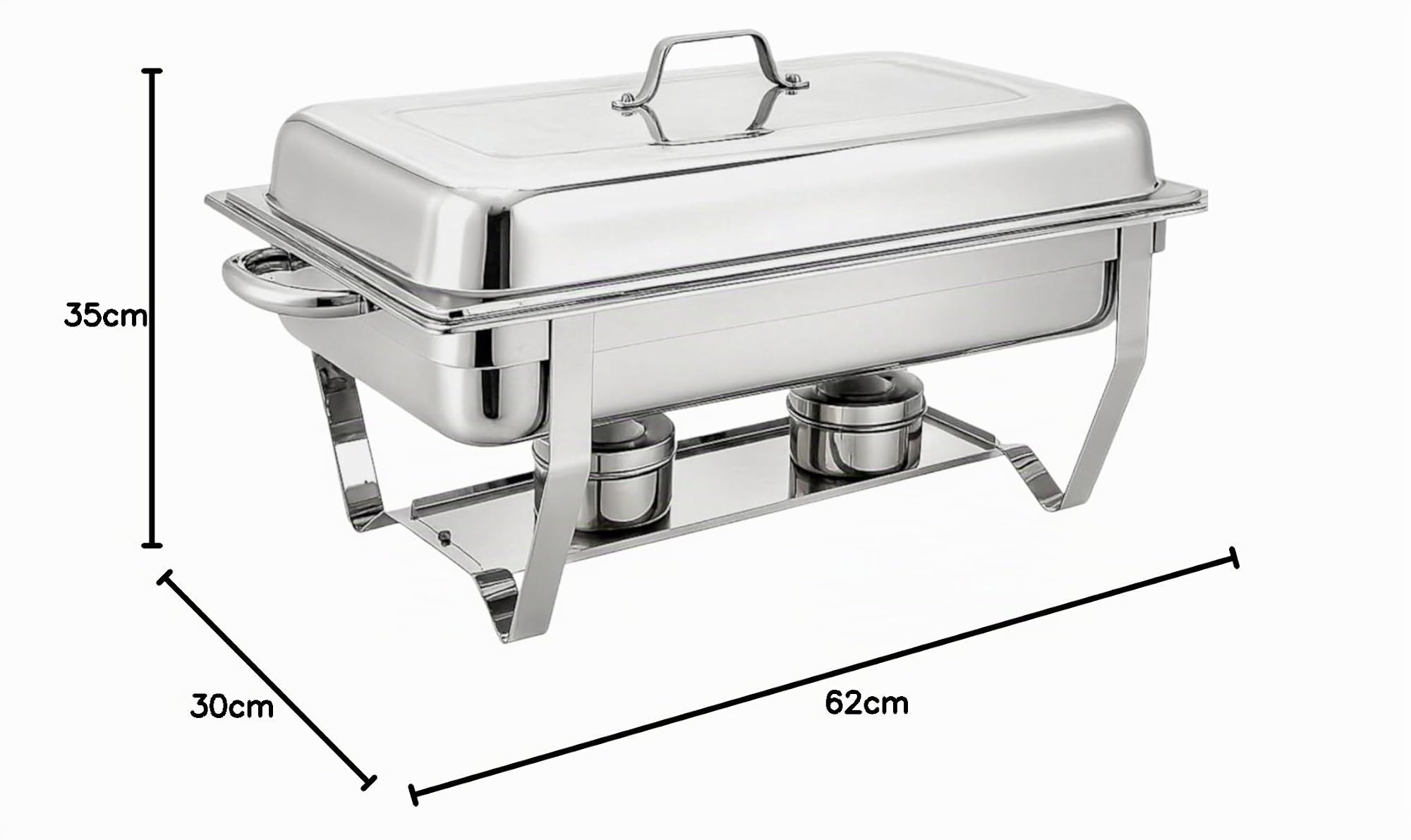 Chafing Dish 11 Liter Speisenwärmer Bain Marie Buffet Warmhalter Edelstahl