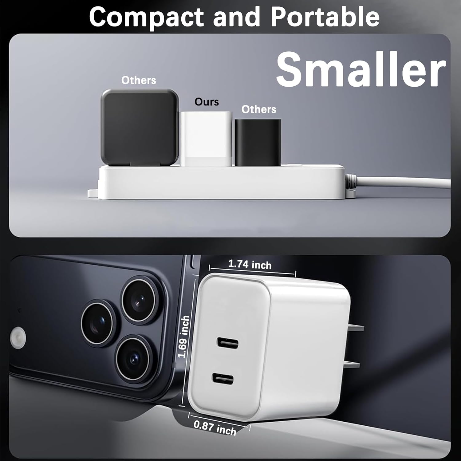 40W iPhone 17 Charger Fast Charging,2Pack Dual Port USB C Wall Charging Block with 6FT USB C to USB C Cable Cord for iPhone 17 Pro Max/17 Pro/17/Air/17e/16 Pro Max/16 Plus/16e/15/iPad Pro/Air/Mini