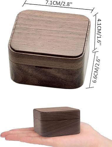 Miniatura 5 de Sinzyo Davy Jones - Caja de música vintage para regalo de cumpleaños, día de San Valentín, Navidad (caja de nogal con notas musicales)