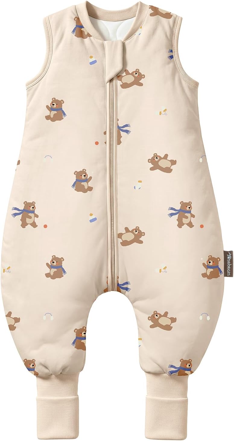 Mosebears Saco de Dormir para Bebé con Piernas 3-4 Años 2,5 TOG Algodón Transpirable Varias Tallas