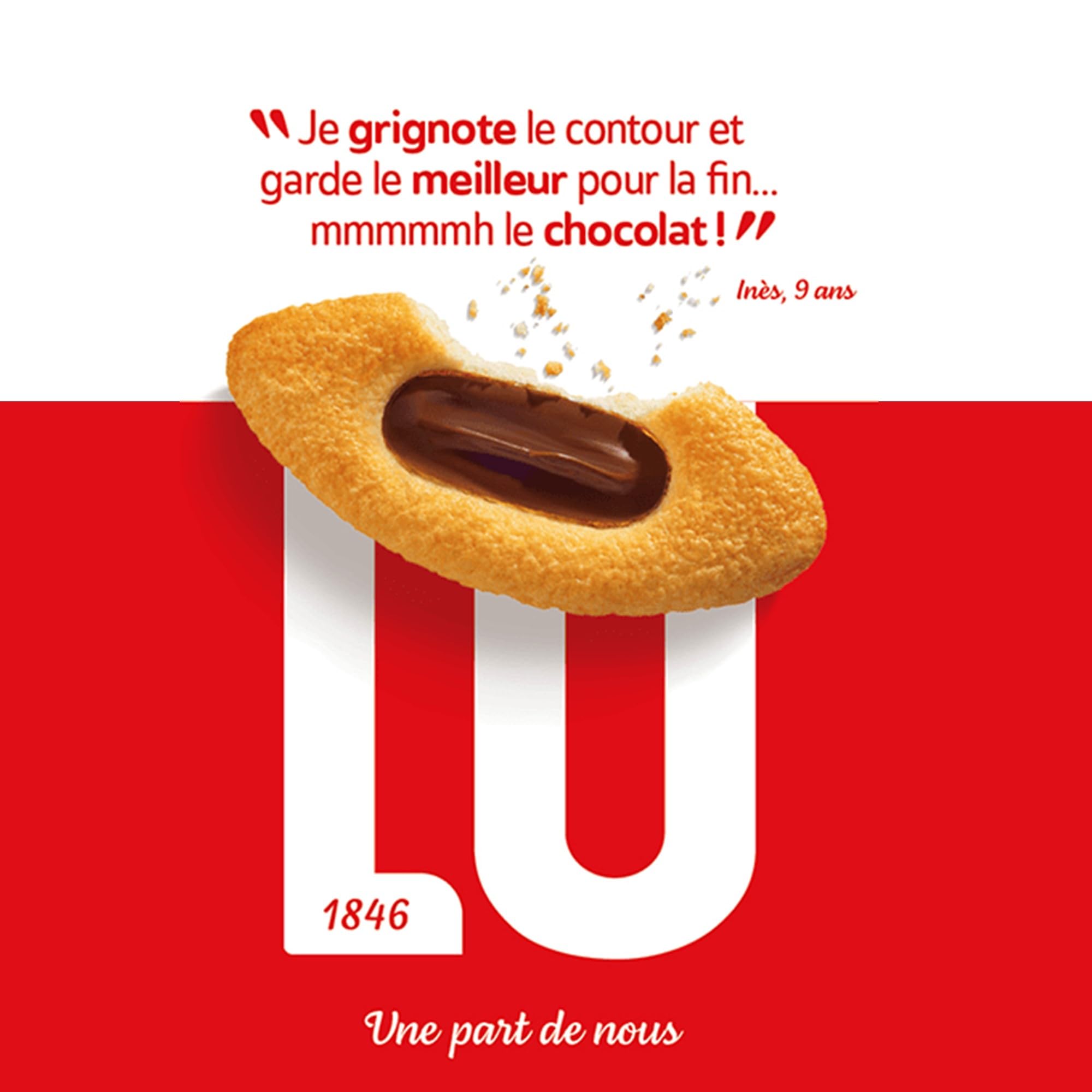 LU - La Boîte Chocolatée Lulu - Lot de Biscuits et Gâteaux - 4 x Lulu La Barquette Chocolat Noisettes - 2 x Lulu La Coqueline Chocolat - 4 x Lulu L'Ourson Chocolat - Lot de 10 Paquets soit 1,41kg