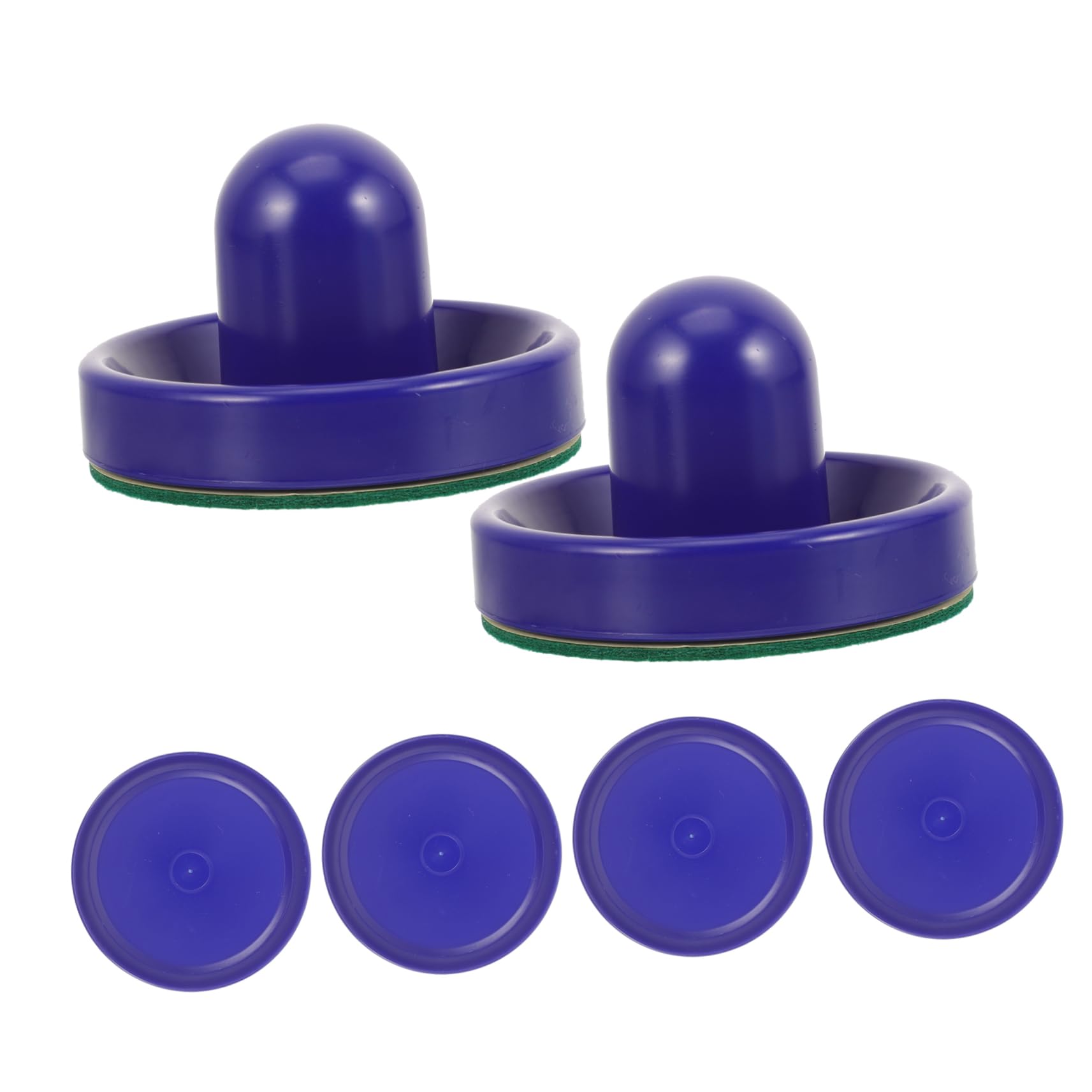 Yardwe Hockey Pucks Set Ice Hockey Table Game Accessories Smooth Plastic Pucks Velvet Pushers for Boys and Girls Adults