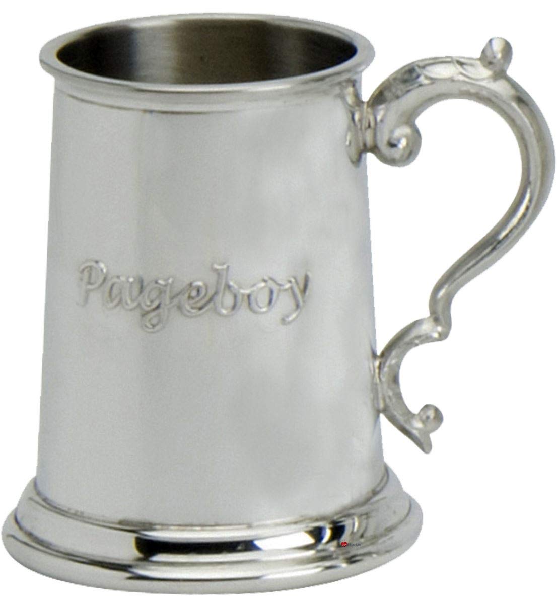 Jarra de peltre con relieve Page Boy ideal como regalo exclusivo para pajes de boda