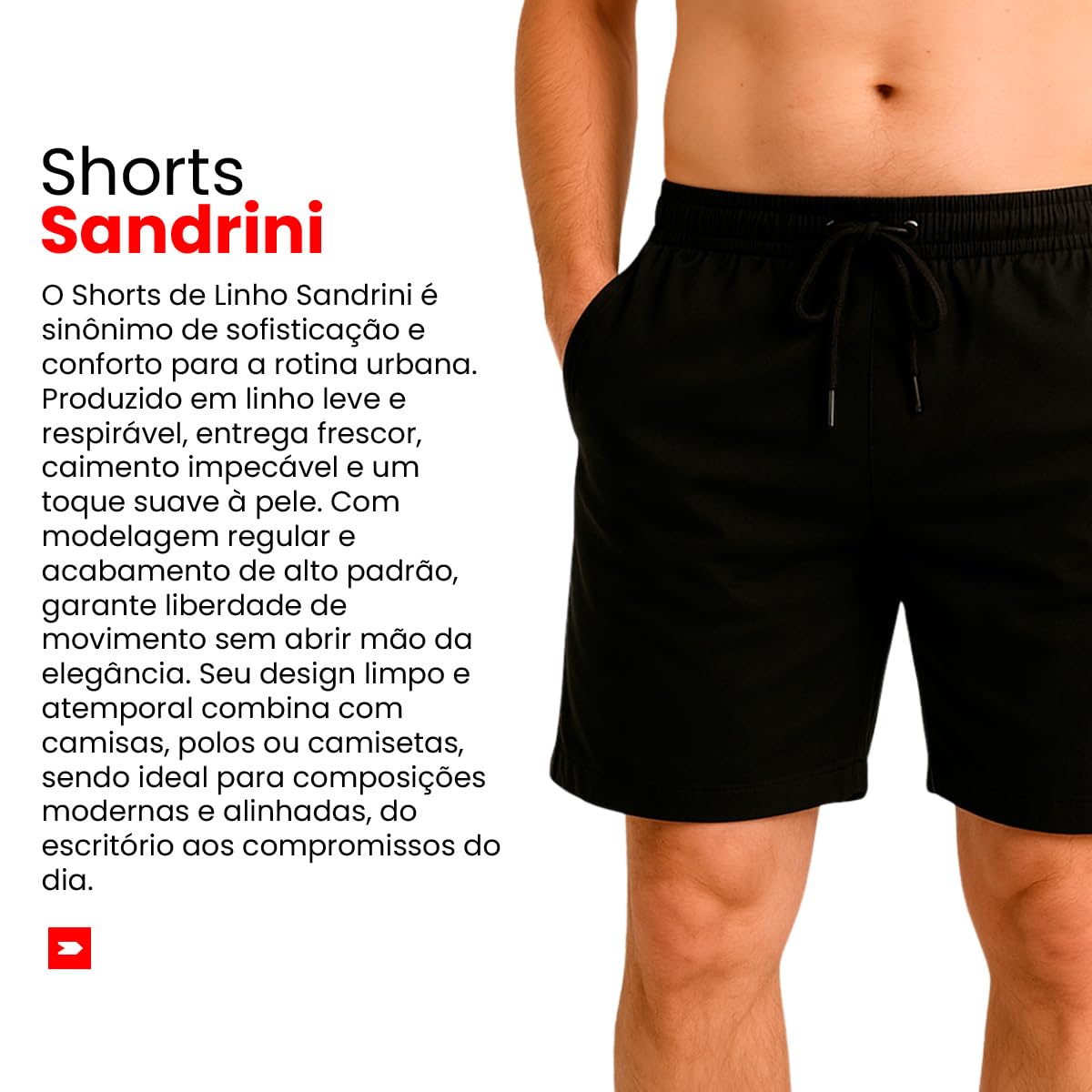 Bermuda Shorts Masculina Sandrini Linho Casual Elástico em promoção! Veja a oferta e mais achadinhos de Shorts & Bermudas 7 Hoje é o melhor dia para comprar Bermuda Shorts Masculina Sandrini Linho Casual Elástico com aquele preço maroto! Promoção! Aproveite a oferta! 7