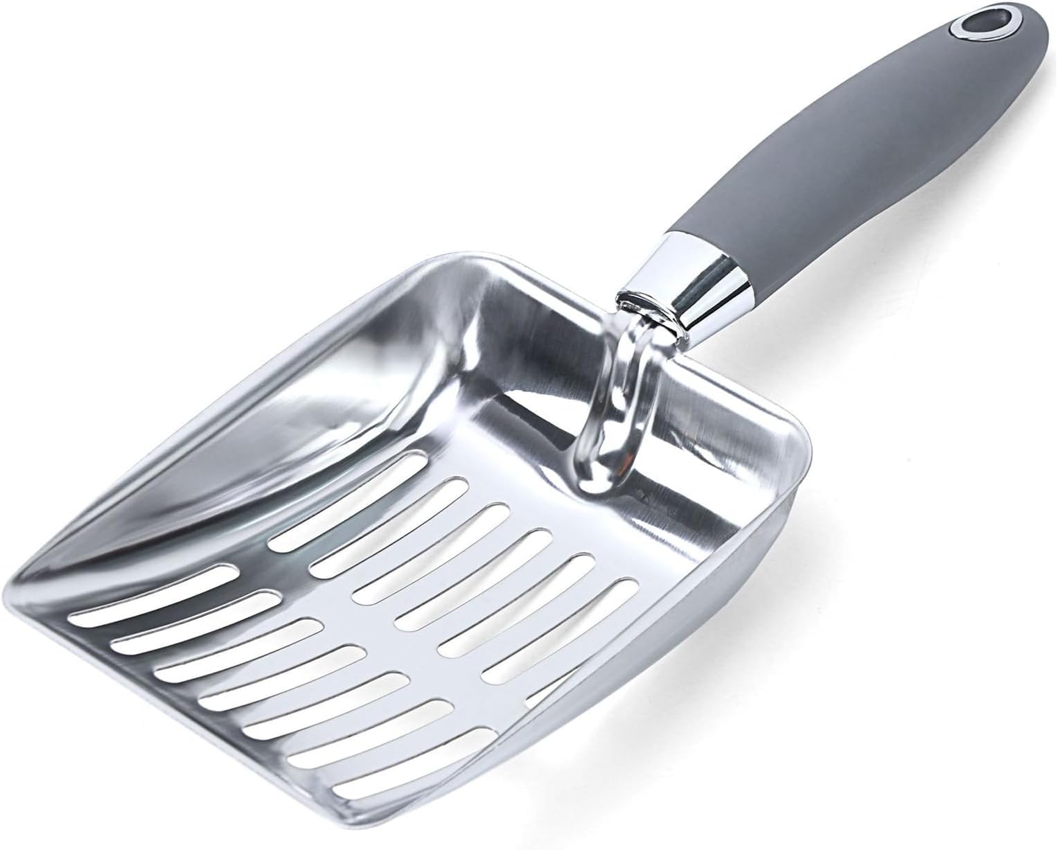 KASTWAVE Stainless Steel Cat Litter Scoop, Durable and Heavy Duty Kitty Litter Scoop, Comfy Poop Sifting, Pooper Lifter, for Kitty Litter Box