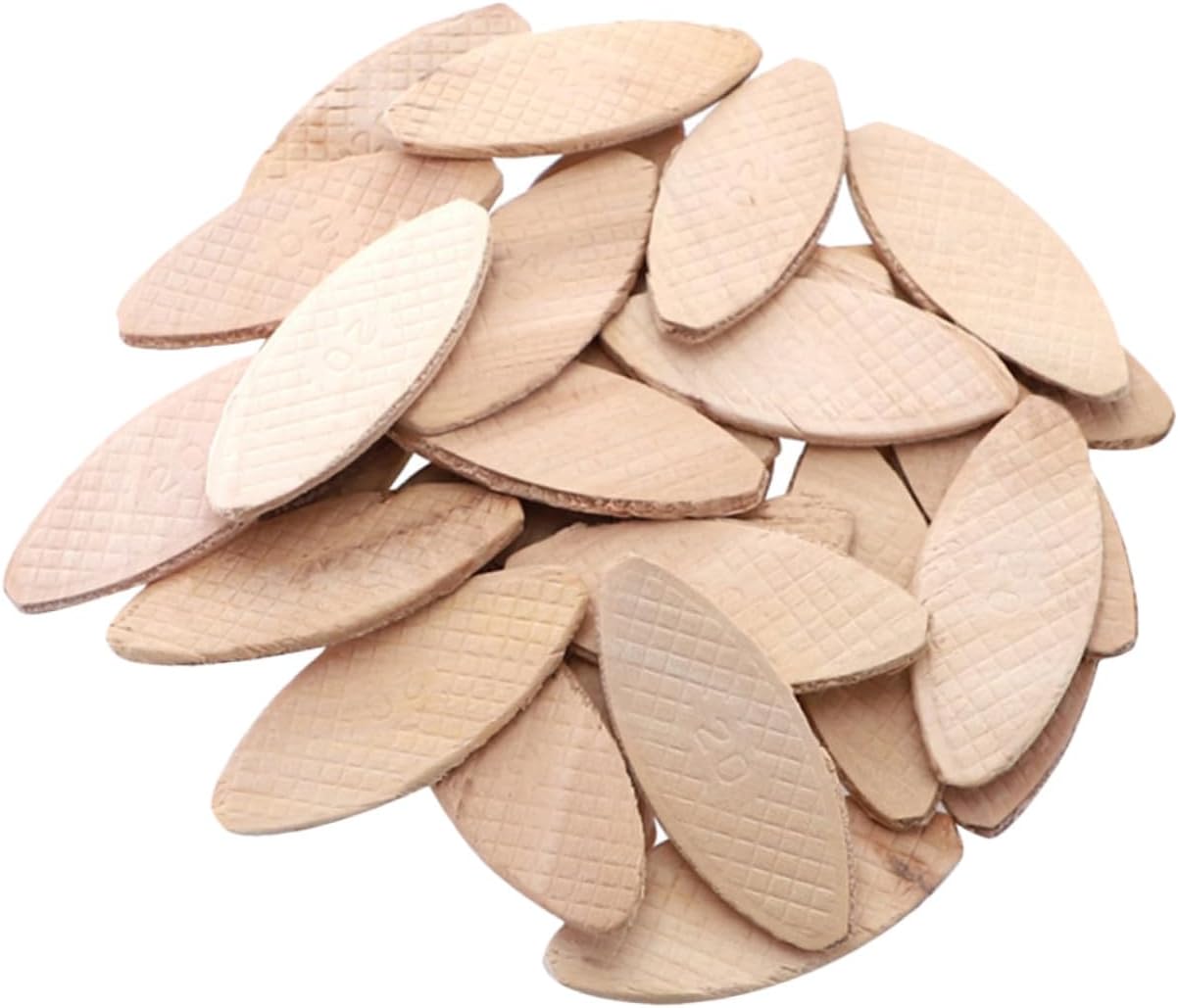 ORFOFE 100pcs Solid Wood Joining Biscuits for Tenon Machine Dowel Plate Dovetail Jigs